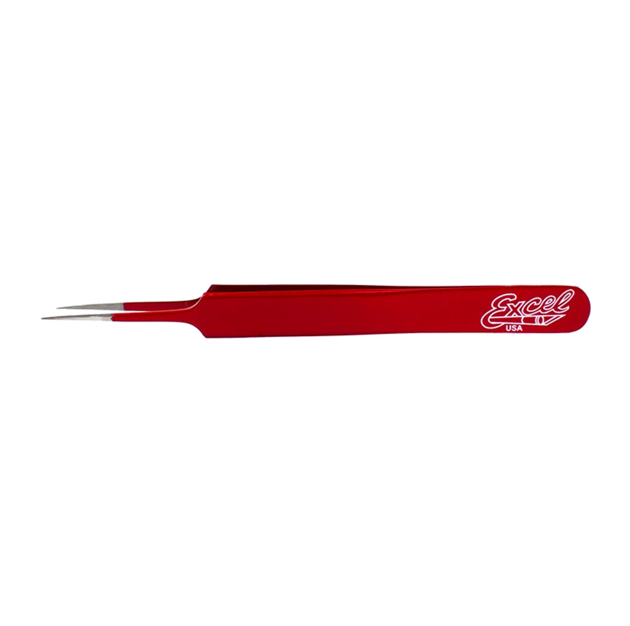 Excel Blades Straight Point Tweezers, 4.75" Stainless Steel Precision Tool